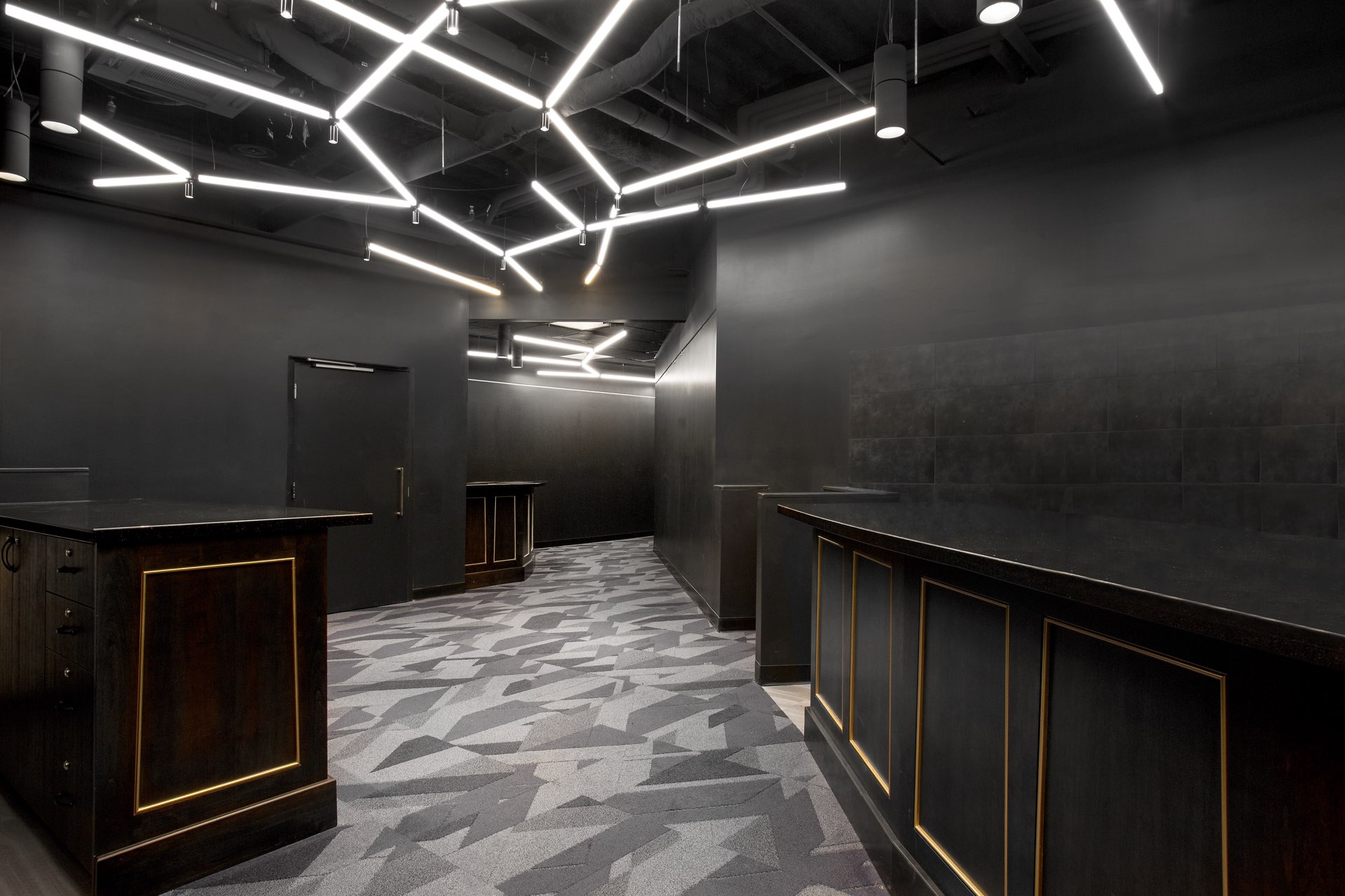 Hallway, Egyptian Black Box Theater, architectural design by Elliott Workgroup