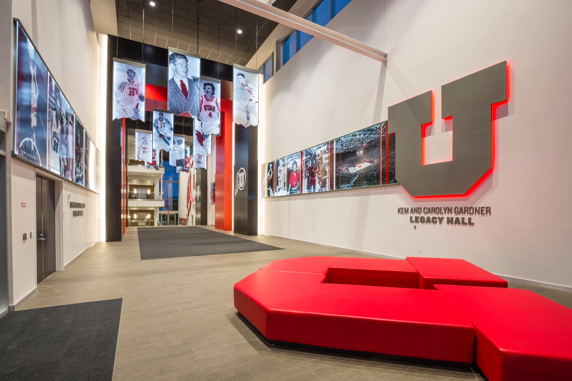 Hall of Fame, University of Utah Basketball Facility, architectural design by Elliott Workgroup