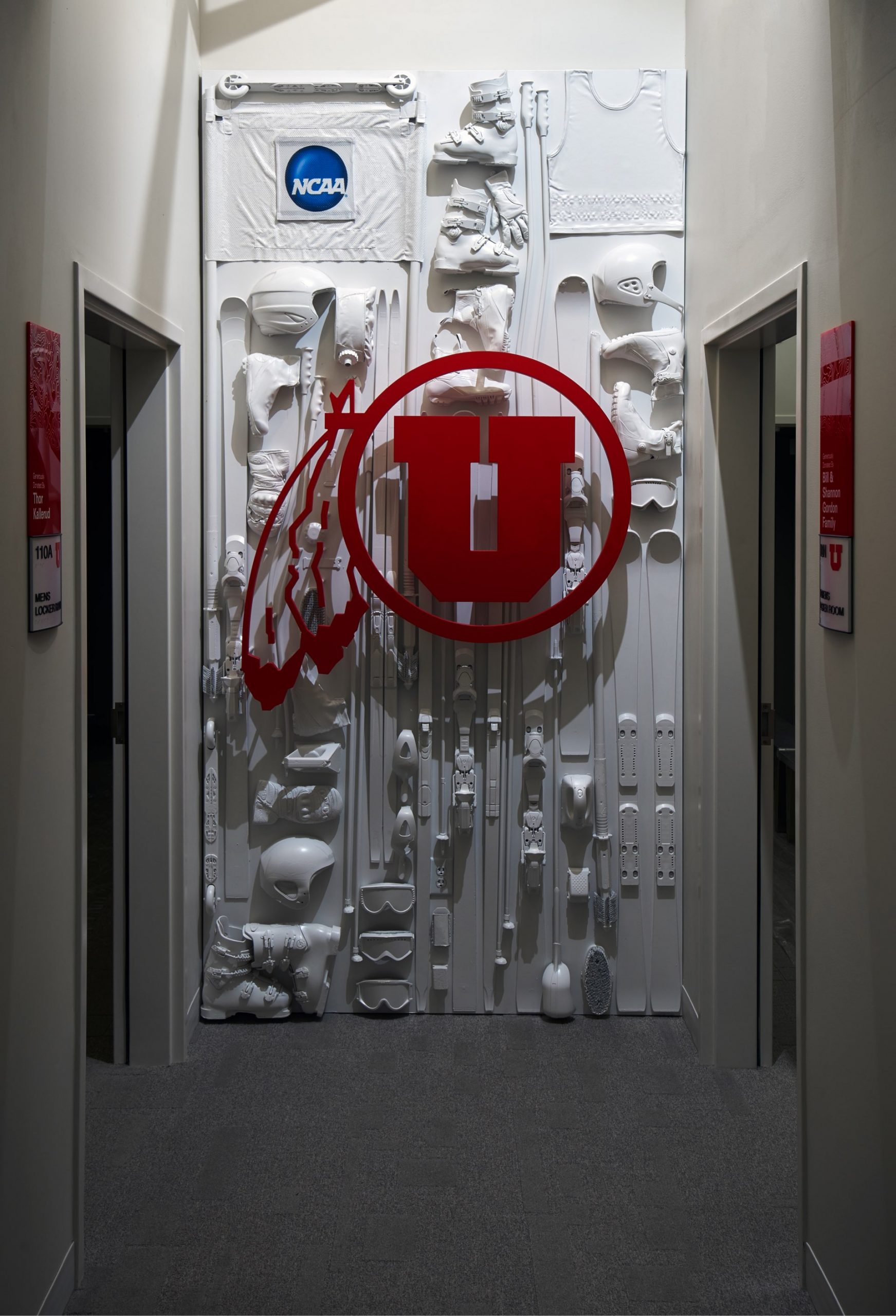 Ski art, University of Utah Ski Team Building, architectural design by Elliott Workgroup