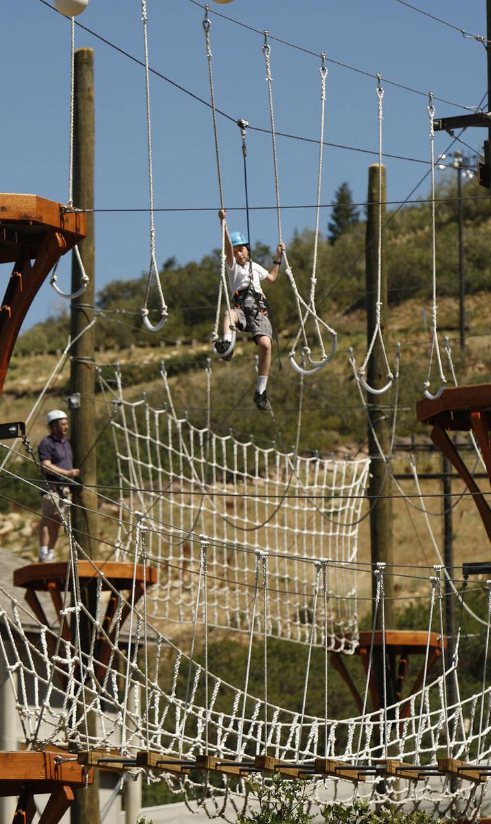 Ropes course on Utah Olympic Park Adventure Course, architectural design by Elliott Workgroup