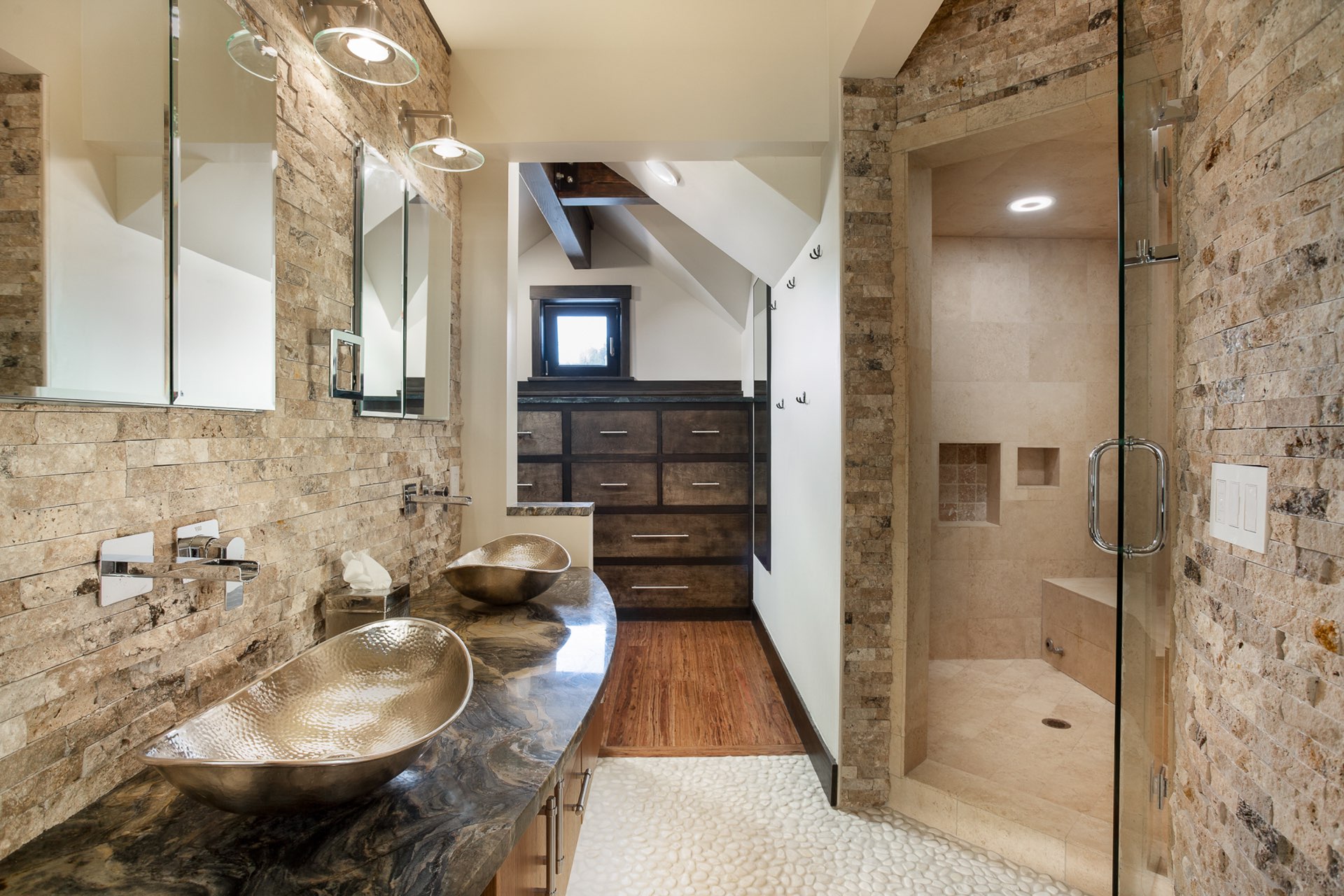 Bathroom, Park Ave Renovation - architectural design by Elliott Workgroup